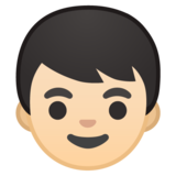 男孩：浅肤色emoji素材一 160x160像素