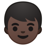 男孩：深色肤色emoji素材一 160x160像素