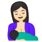 喂奶：浅肤色emoji素材一 160x160像素