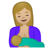 喂奶：中浅肤色emoji素材一 160x160像素