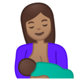 喂奶：中等肤色emoji素材一 160x160像素