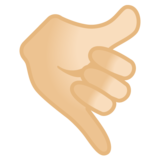 666、打电话手:浅肤色emoji素材一 160x160像素