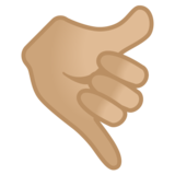 666、打电话手：中等浅肤色emoji素材一 160x160像素