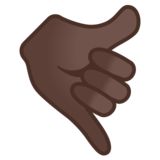 666、打电话手：深色肤色emoji素材一 160x160像素