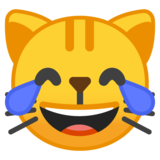 喜极而泣的猫emoji素材一 160x160像素