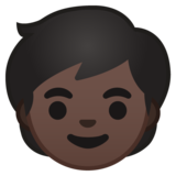 儿童：深色肤色emoji素材一 160x160像素