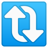 顺时针垂直箭头emoji素材一 160x160像素