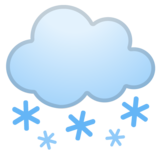 带雪的云emoji素材一 160x160像素