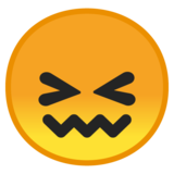 困惑的脸emoji素材一 160x160像素