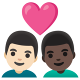 情侣: 男人男人较浅肤色较深肤色emoji素材一 160x160像素