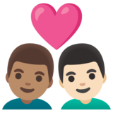 情侣: 男人男人中等肤色较浅肤色emoji素材一 160x160像素