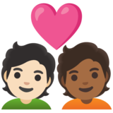 情侣: 成人成人较浅肤色中等-深肤色emoji素材一 160x160像素