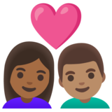 情侣: 女人男人中等-深肤色中等肤色emoji素材一 160x160像素
