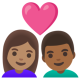 情侣: 女人男人中等肤色中等-深肤色emoji素材一 160x160像素