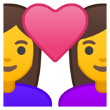 情侣：女人，女人emoji素材一 160x160像素