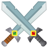交叉的剑emoji素材一 160x160像素