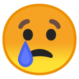 哭泣的脸emoji素材一 160x160像素