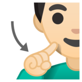 聋人：浅肤色emoji素材一 160x160像素