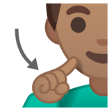 聋人：中等肤色emoji素材一 160x160像素