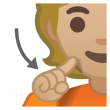 聋人：中浅肤色emoji素材一 160x160像素