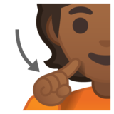 聋人：中黑肤色emoji素材一 160x160像素