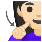 聋哑妇女：浅肤色emoji素材一 160x160像素