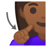 聋哑妇女：中黑肤色emoji素材一 160x160像素