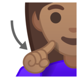 聋哑妇女：中等肤色emoji素材一 160x160像素