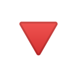 红色三角形向下emoji素材一 160x160像素