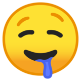 流着口水的脸emoji素材一 160x160像素