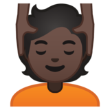 按摩者：深色肤色emoji素材一 160x160像素