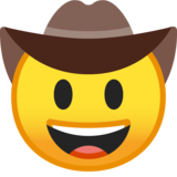 牛仔帽脸emoji素材一 160x160像素