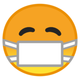 带口罩的脸emoji素材一 160x160像素
