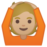 做“好”手势的人：中等浅肤色emoji素材一 160x160像素