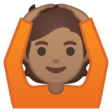 做“好”手势的人：中等肤色emoji素材一 160x160像素