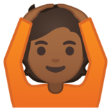 做“好”手势的人：中等深色肤色emoji素材一 160x160像素