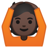 做“好”手势的人:深色肤色emoji素材一 160x160像素