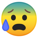 焦虑的脸emoji素材一 160x160像素