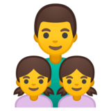 家庭：男人，女孩，女孩emoji素材一 160x160像素