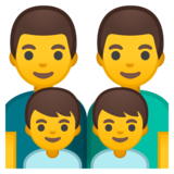 家庭：男人，男人，男孩，男孩emoji素材一 160x160像素