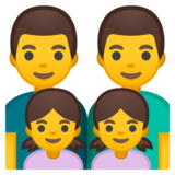 家庭:男人,男人,女孩,女孩emoji素材一 160x160像素