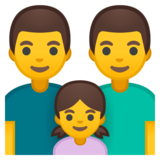 家庭:男人,男人,女孩emoji素材一 160x160像素