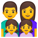 家庭:男人,女人,女孩,女孩emoji素材一 160x160像素