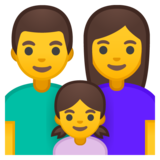 家庭：男人，女人，女孩emoji素材一 160x160像素