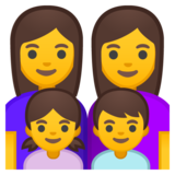 家庭:女人,女人,女孩,男孩emoji素材一 160x160像素