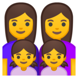 家庭：女人，女人，女孩，女孩emoji素材一 160x160像素