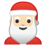 圣诞老人:浅肤色emoji素材一 160x160像素