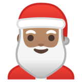 圣诞老人：中等肤色emoji素材一 160x160像素