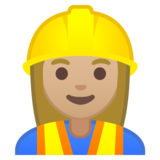 女工：中浅肤色emoji素材一 160x160像素
