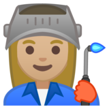 工厂女人：中浅肤色emoji素材一 160x160像素